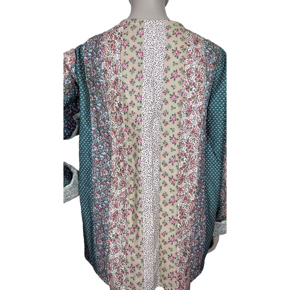 Vintage 70s Floral Cottagecore Patchwork Calico Quilted Granny Core Coat Jacket - Picture 8 of 9